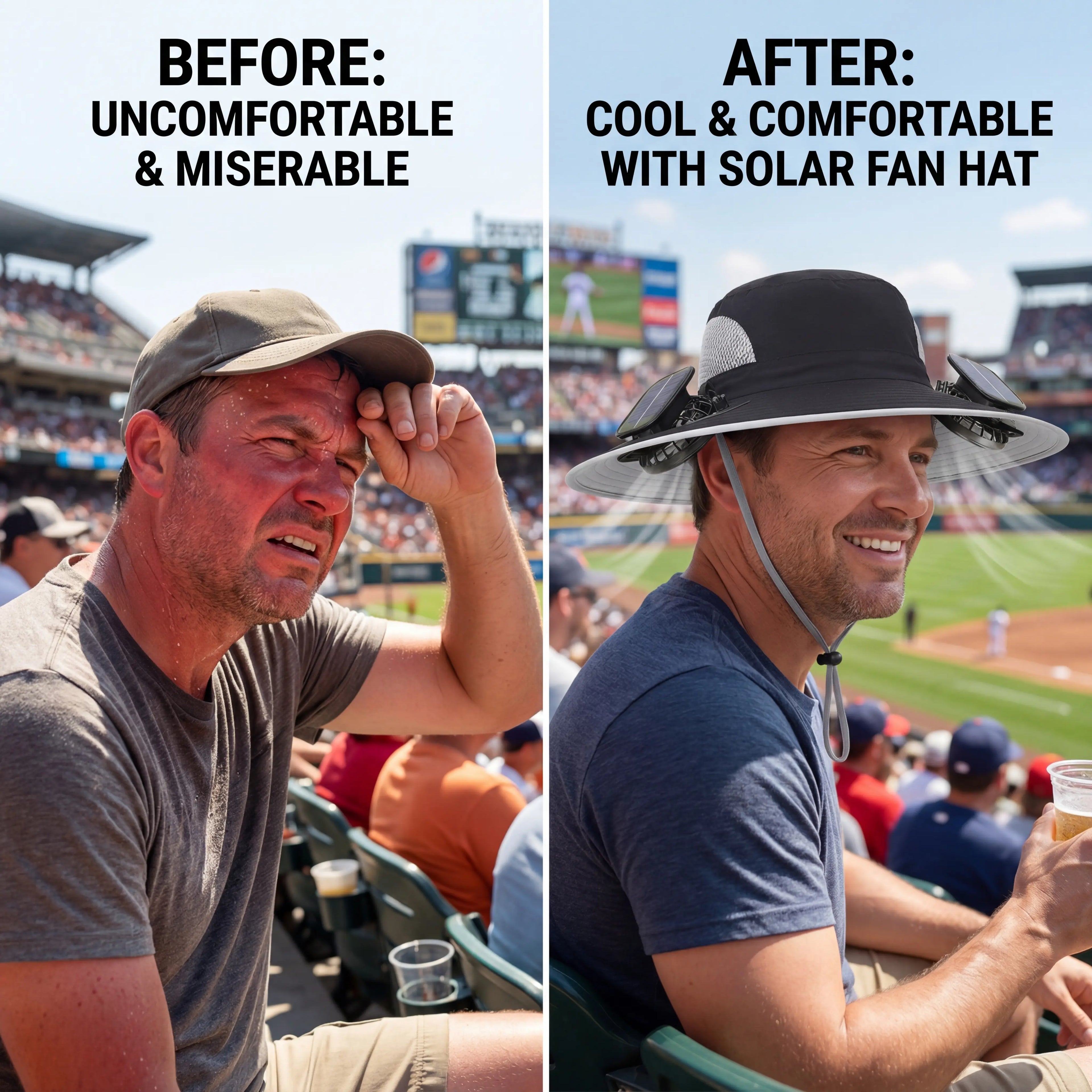 Solar Powered Outdoor Cooling Fan Hat - Image 6
