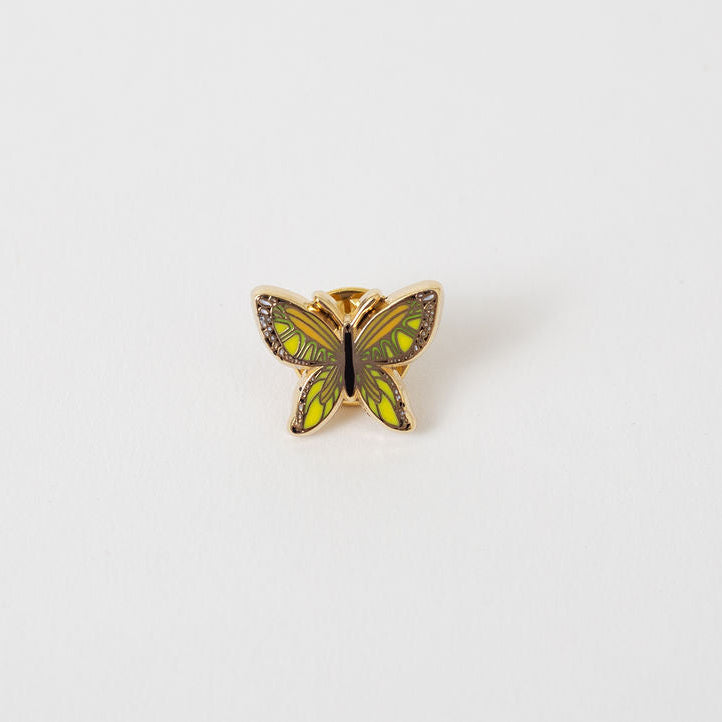 Yellow Butterfly Enamel Pin – Symbol of Joy, Light & New Beginnings
