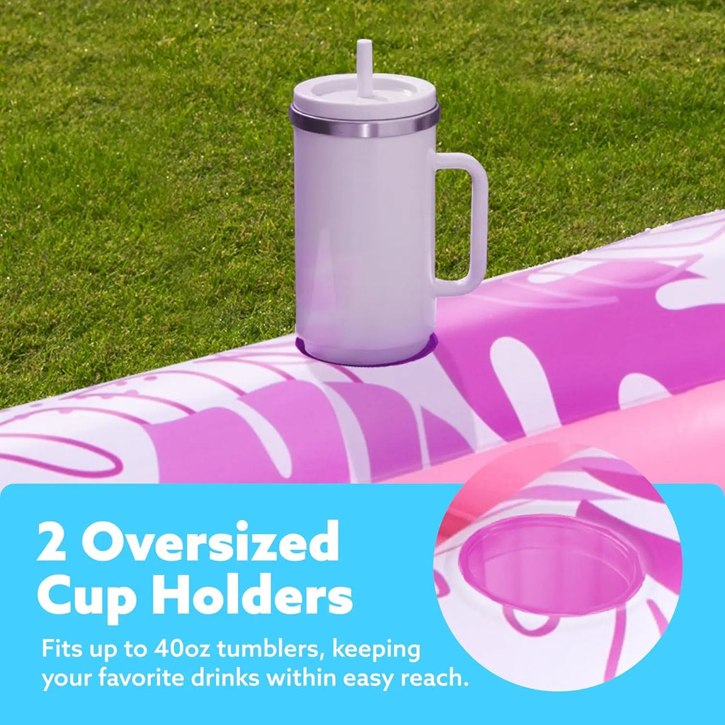 Sloosh Inflatable Pool Lounge Float with Cup Holder - Image 5